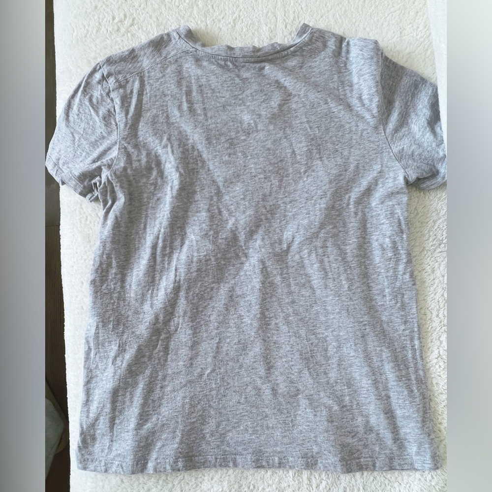 Maje Embroidered T-shirt “If You Can Red This You Are Too Close” Tee Grey Cotton - Picture 3 of 6